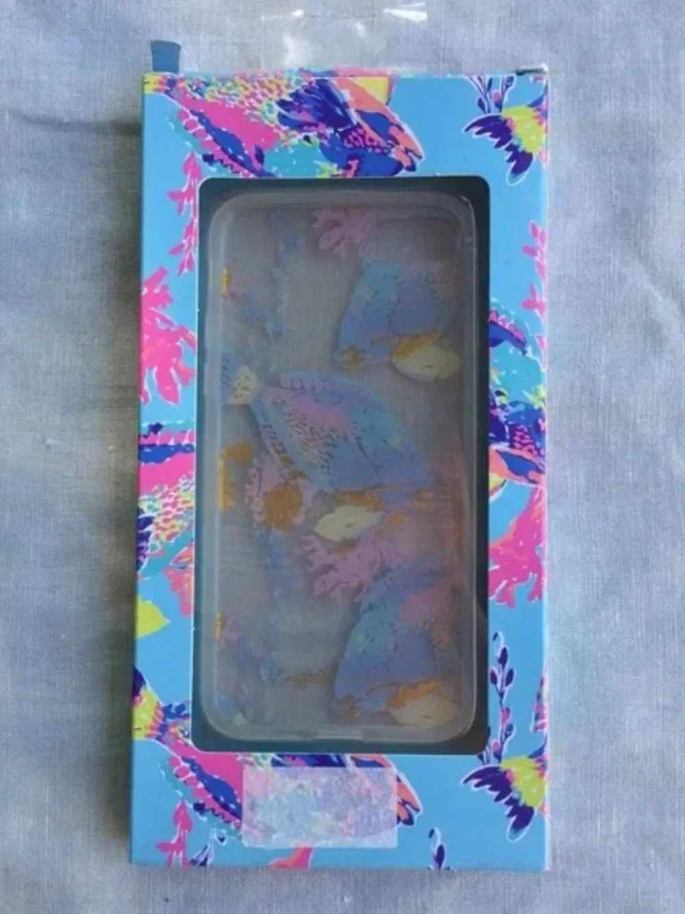 NWT Lilly Pulitzer clear Sandstorm fish iPhone 7/8 case